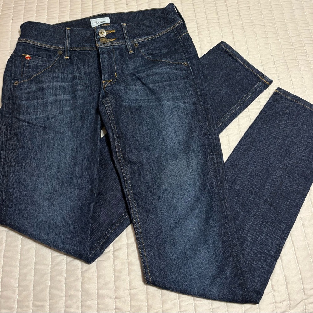 Hudson Collin Flap Skinny Dark Wash Denim Jean Women’s Size 24  Low Rise
